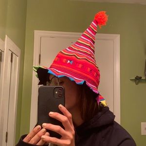 Handmade party striped crazy wild hat for festival or Halloween party